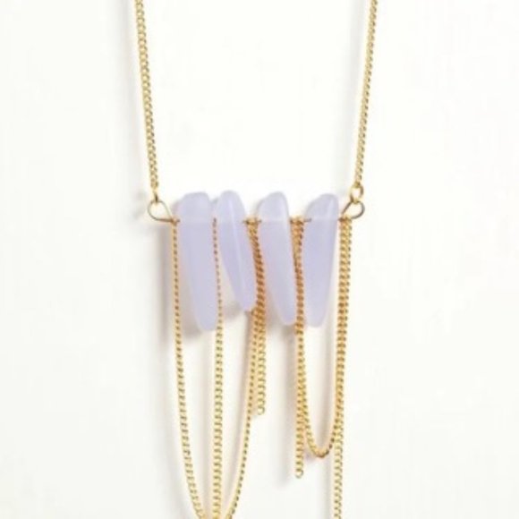 2/$40💎🆕 Lilac Sea Glass Necklace in Gold - Picture 1 of 5